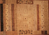 7x10 Hand Knotted Modern Peshawar Area Rug