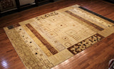 7x10 Hand Knotted Modern Peshawar Area Rug