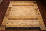 7x10 Hand Knotted Modern Peshawar Area Rug