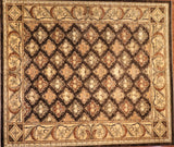 8x9 Hand Knotted Modern Peshawar Area Rug