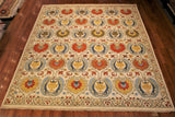 8x10 Hand Knotted Suzani Area Rug