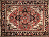 9x12 Hand Knotted Serapi Area Rug