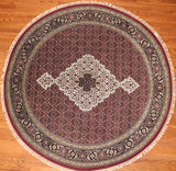 6' Round Hand Knotted Mahi Area Rug