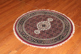 3' Round Hand Knotted Mahi Area Rug