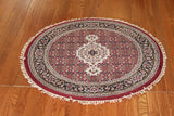 3' Round Hand Knotted Mahi Area Rug