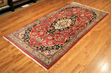 4x7 Hand Knotted Mashad Area Rug