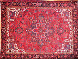 9x13 Hand Knotted Persian Heriz Area Rug