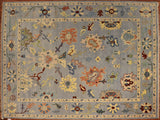 9x12 Hand Knotted Oushak Area Rug