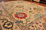 9x12 Hand Knotted Oushak Area Rug