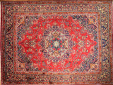 10x13 Hand Knotted Mashad Area Rug