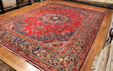 10x13 Hand Knotted Mashad Area Rug