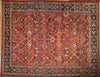 10x12 Hand Knotted Sarouk Area Rug