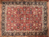 10x13 Hand Knotted Sarouk Area Rug