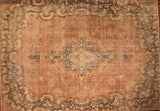 9x13 Hand Knotted Vintage Kerman Area Rug