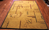 5x8 Hand Knotted Modern Tibetan Area Rug