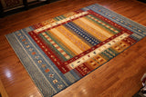 7x10 Hand Knotted Gabbeh Area Rug