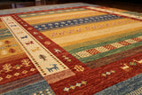 7x10 Hand Knotted Gabbeh Area Rug