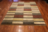 5x8 Hand Knotted Modern Area Rug