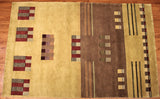 5x8 Hand Knotted Modern Area Rug