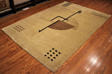 6x8 Hand Knotted Modern Area Rug