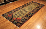 4x10 Hand Knotted Hamadan Palace Runner