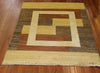 4x6 Hand Knotted Modern-Peshawar Area Rug