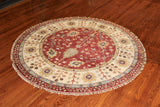 5' Round Hand Knotted Sultan Area Rug