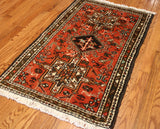 2x3 Hand Knotted Heriz Area Rug