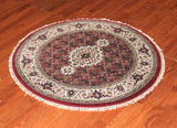 3' Round Hand Knotted Mahi Area Rug