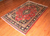 4x6 Hand Knotted Mashad Area Rug