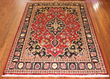 4x6 Hand Knotted Mashad Area Rug