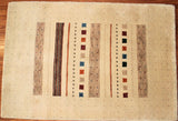 4x6 Hand Knotted Gabbeh Area Rug