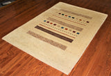 4x6 Hand Knotted Gabbeh Area Rug