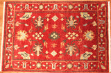 4x6 Hand Knotted Indo-tibetan Area Rug